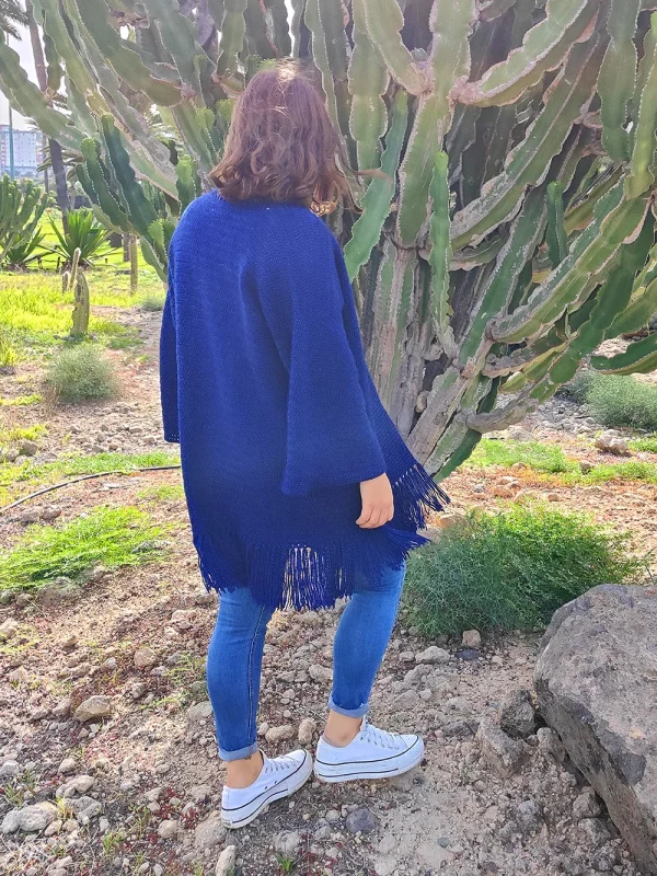 cardigan flecos crochet