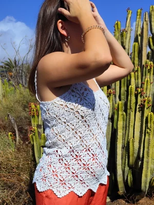 Blusa tirantes en crudo