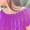 Top cuello barco lila