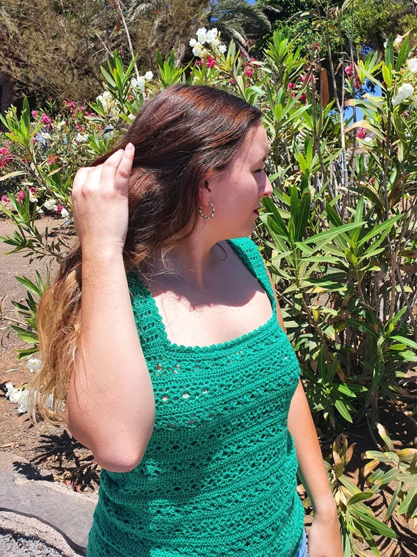 Blusa con tirantes verde