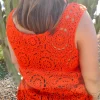Blusa sin manga naranja