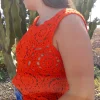 Blusa sin manga naranja