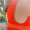 Blusa sin manga naranja
