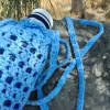Bolso botella azul
