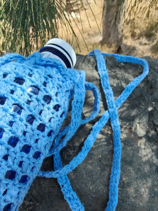 Bolso botella azul