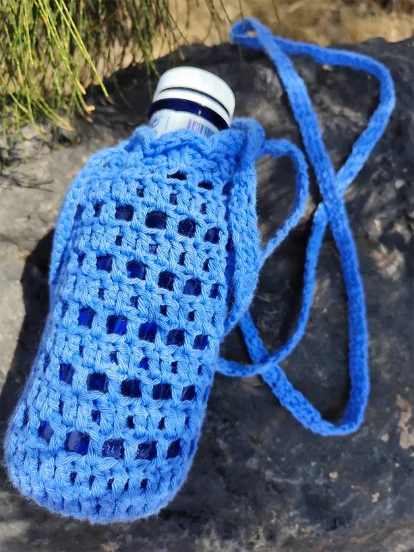 Bolso botella azul