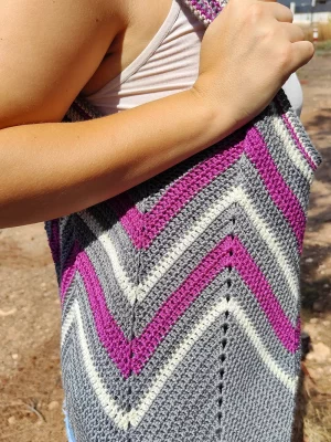Bolso saco rayas