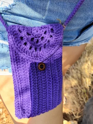 Bolso para móvil lila