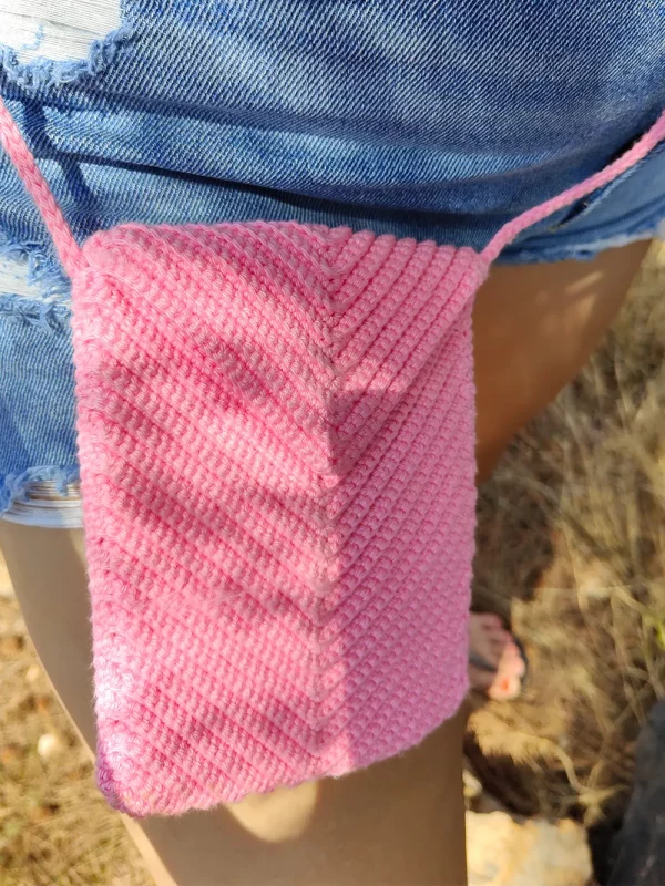 Bolso para móvil rosa