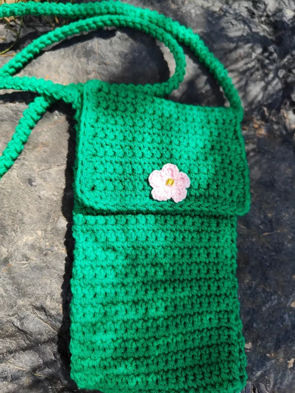 Bolso para móvil verde
