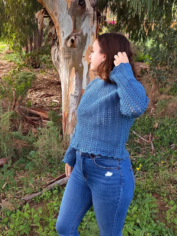 Jersey calado azul