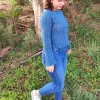 Jersey calado azul