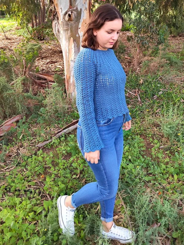 Jersey calado azul