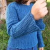 Jersey calado azul