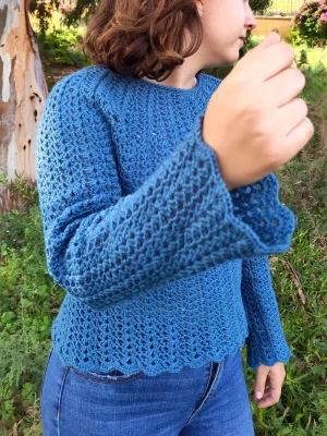 Jersey calado azul