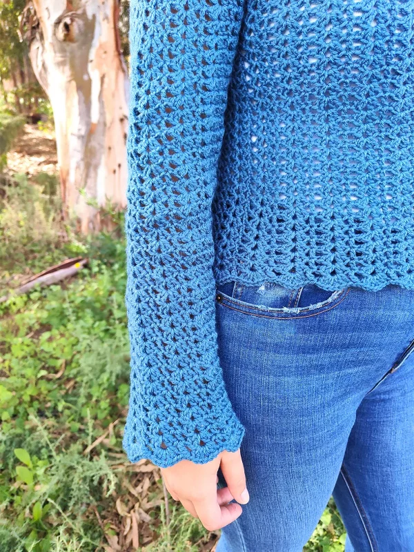 Jersey calado azul