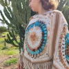 Poncho aguamarina