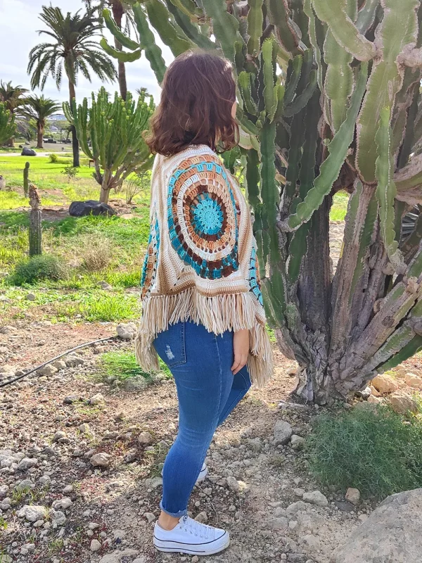 Poncho aguamarina