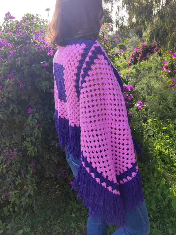 Poncho bicolor