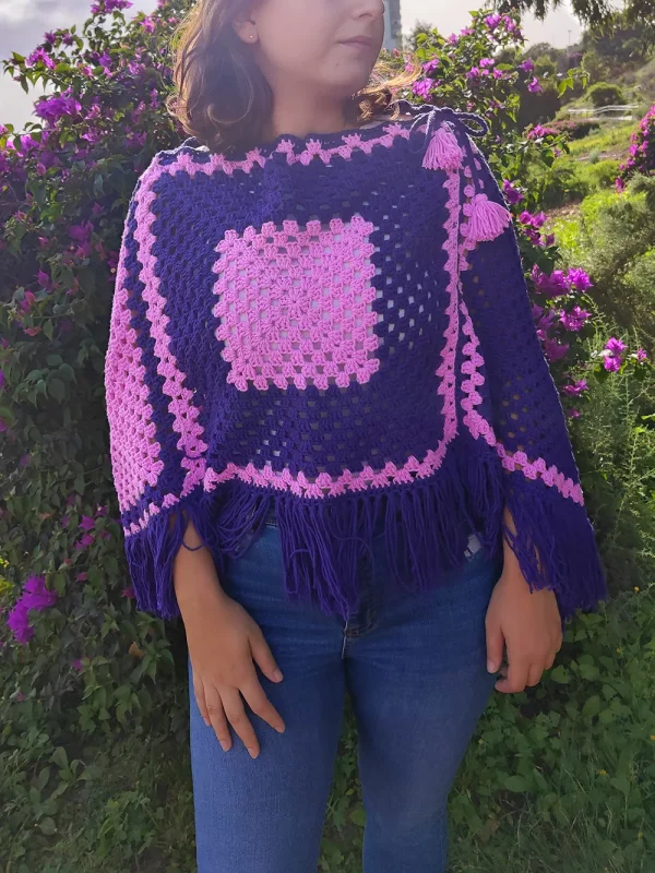 Poncho bicolor