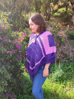 Poncho bicolor