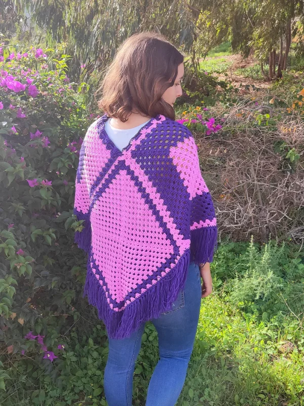 Poncho bicolor