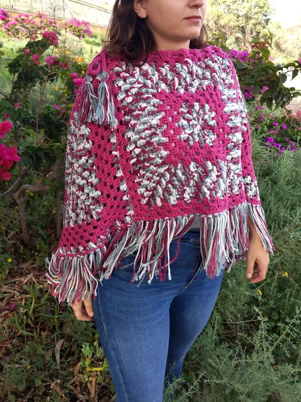 Poncho matizado