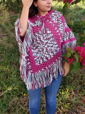 Poncho matizado