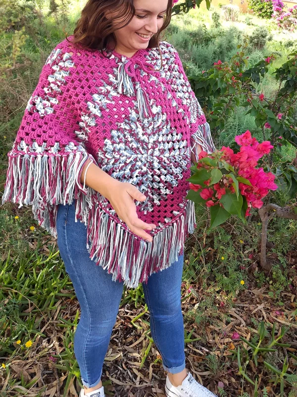 Poncho matizado