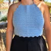 Top halter celeste