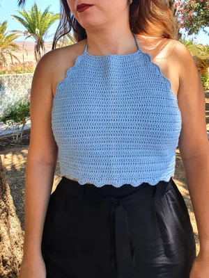 Top halter celeste