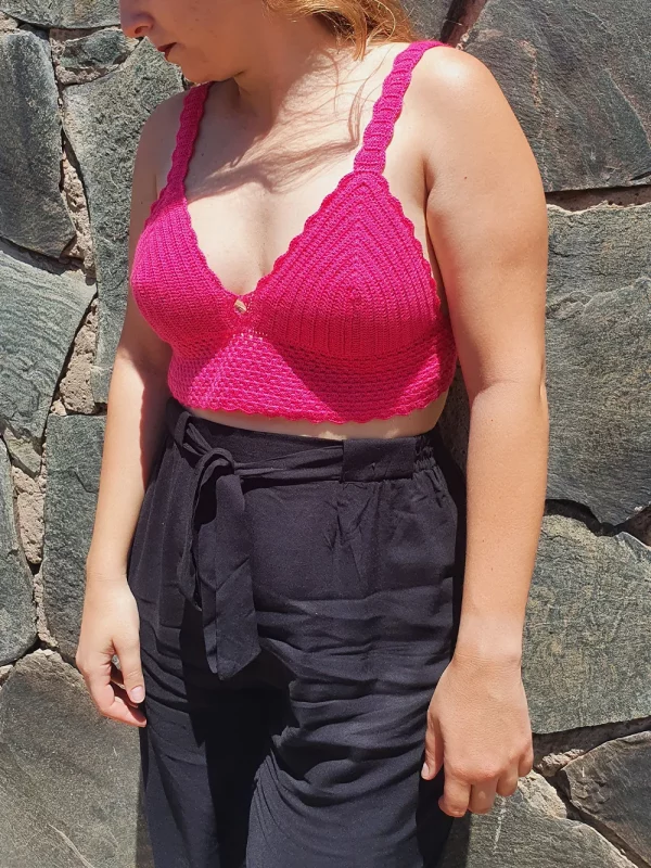 Top color fucsia