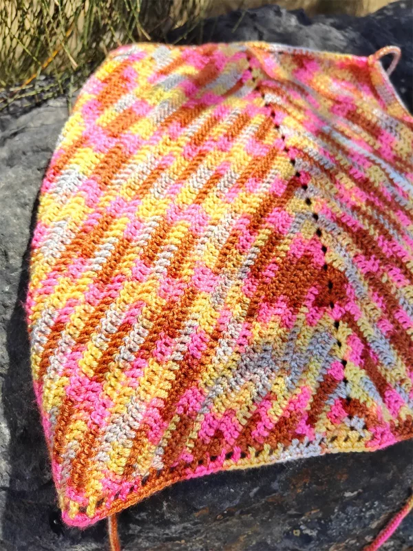 Top espalda descubierta multicolor
