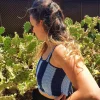 Top rayas azules