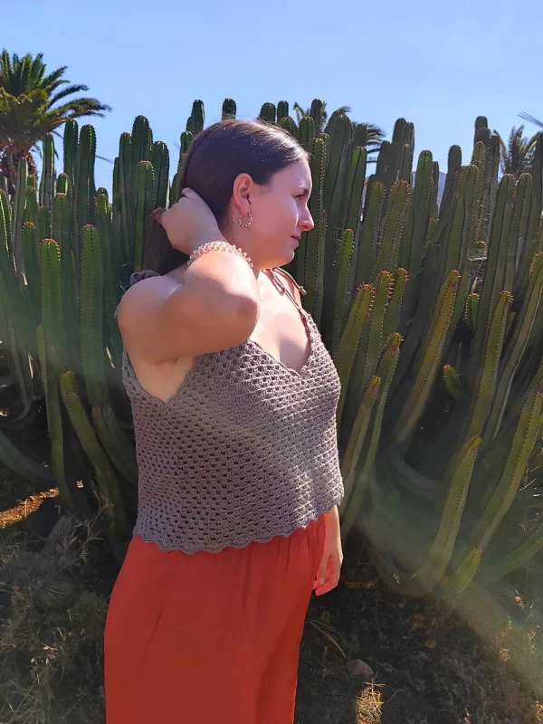 Crop top marrón