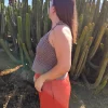 Crop top marrón