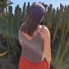 Crop top marrón