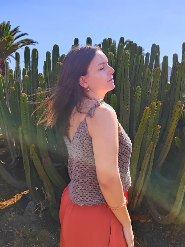 Crop top marrón