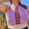 Top halter flores
