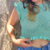 Crop top volantes